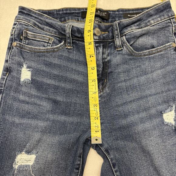 Judy Blue Beverly Vintage Relaxed Fit Distressed Raw Hem Jeans Womens Size 5/27 - Picture 11 of 14